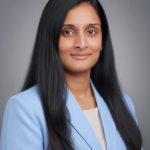 Dr Vasudha – Gynecologist in Blue Suit