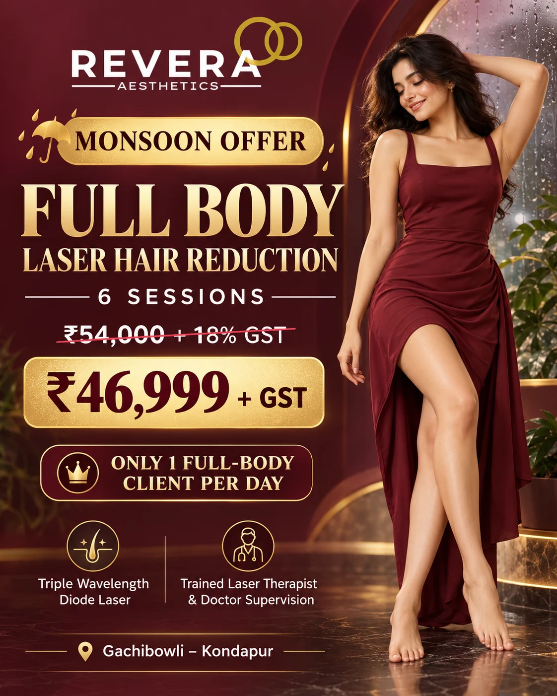 Full Body Laser Hair Reduction Offer at Revera Aesthetics